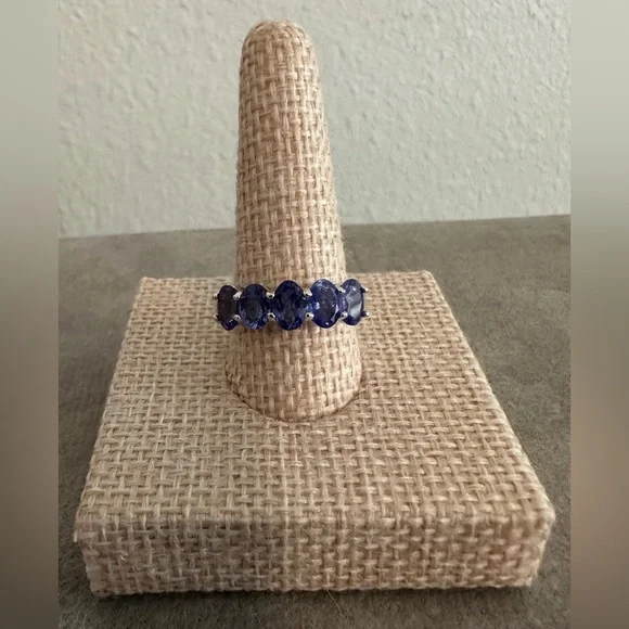 Tanzanite & Sterling Silver Ring Size 7 - Picture 2 of 12